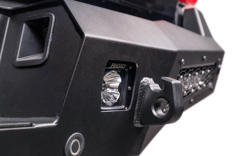 Ford Super Duty F-350 Bumper - Rear - Addictive Desert Designs - HoneyBadger - Hammer Black with Satin Black Panels - `23-`26